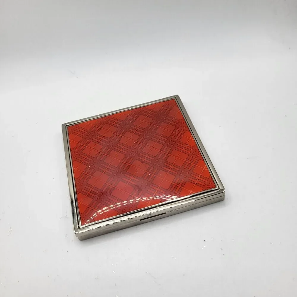 Burberry Red Plaid Makeup Mirror 2.5 in